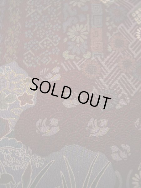 画像11: H0308E 小紋 女性用着物  シルク(正絹)   えんじ, 猫 【中古】 【USED】 【リサイクル】 ★★★★☆ (11)