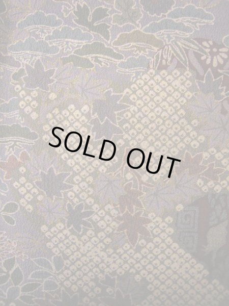 画像13: H0308E 小紋 女性用着物  シルク(正絹)   えんじ, 猫 【中古】 【USED】 【リサイクル】 ★★★★☆ (13)