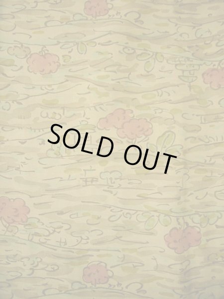 画像3: H0308P 小紋 女性用着物  シルク(正絹)  薄い カーキ, 風景 【中古】 【USED】 【リサイクル】 ★★★☆☆ (3)