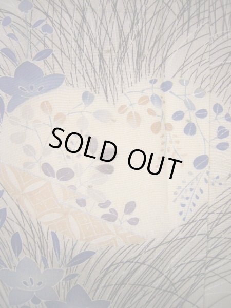 画像8: H0317F 訪問着 女性用着物  シルク(正絹)  薄い グレー(灰色), ききょう 【中古】 【USED】 【リサイクル】 ★★☆☆☆ (8)