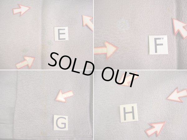 画像13: H0317H 訪問着 女性用着物  シルク(正絹)  薄い グレー(灰色), 花 【中古】 【USED】 【リサイクル】 ★★☆☆☆ (13)