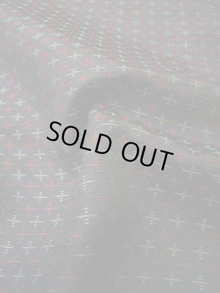 画像5: H0511E 紬 女性用着物  シルク(正絹)   黒, 十字 【中古】 【USED】 【リサイクル】 ★★★★☆ (5)