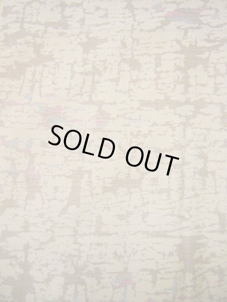 画像3: H0714Q 織 女性用着物  シルク(正絹)  薄い ベージュ, 抽象的模様 【中古】 【USED】 【リサイクル】 ★★☆☆☆ (3)