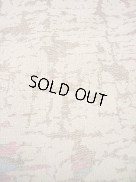 画像8: H0714Q 織 女性用着物  シルク(正絹)  薄い ベージュ, 抽象的模様 【中古】 【USED】 【リサイクル】 ★★☆☆☆ (8)