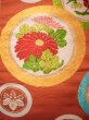 画像6: H0901T 名古屋帯 女性用着物 シルク（正絹）  淡い 朱赤 菊 【中古】 【USED】 【リサイクル】 ★★☆☆☆ (6)