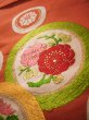 画像8: H0901T 名古屋帯 女性用着物 シルク（正絹）  淡い 朱赤 菊 【中古】 【USED】 【リサイクル】 ★★☆☆☆ (8)