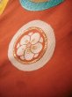 画像15: H0901T 名古屋帯 女性用着物 シルク（正絹）  淡い 朱赤 菊 【中古】 【USED】 【リサイクル】 ★★☆☆☆ (15)