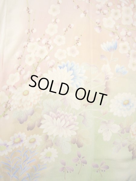 画像12: H1025A 留袖 女性用着物  シルク(正絹)   オフ ホワイト, 鶴 【中古】 【USED】 【リサイクル】 ★☆☆☆☆ (12)