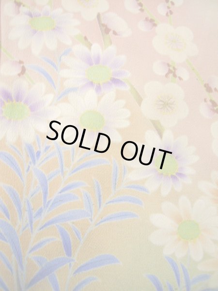 画像19: H1025A 留袖 女性用着物  シルク(正絹)   オフ ホワイト, 鶴 【中古】 【USED】 【リサイクル】 ★☆☆☆☆ (19)