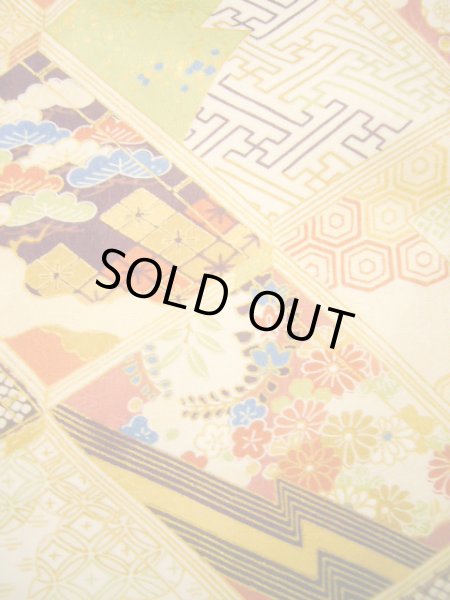 画像10: H1025P 振袖 女性用着物  シルク(正絹)   オフ ホワイト, 冊子 【中古】 【USED】 【リサイクル】 ★★★★☆ (10)