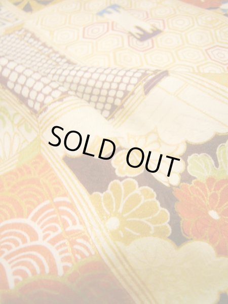 画像17: H1025P 振袖 女性用着物  シルク(正絹)   オフ ホワイト, 冊子 【中古】 【USED】 【リサイクル】 ★★★★☆ (17)