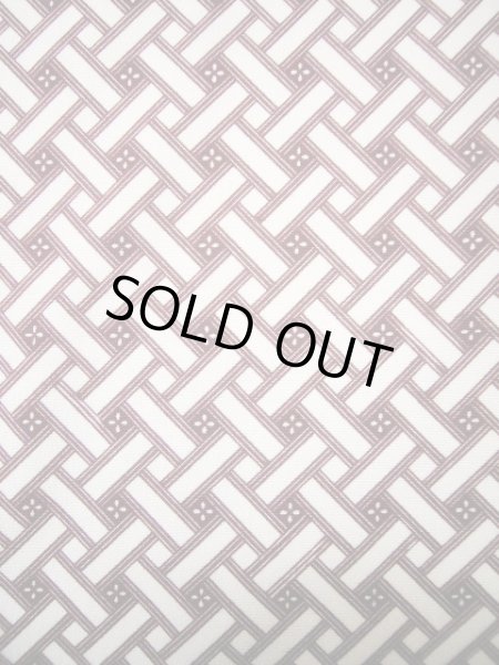 画像4: H1027C 小紋 女性用着物  化繊   オフ ホワイト, 籠目 【中古】 【USED】 【リサイクル】 ★★★☆☆ (4)