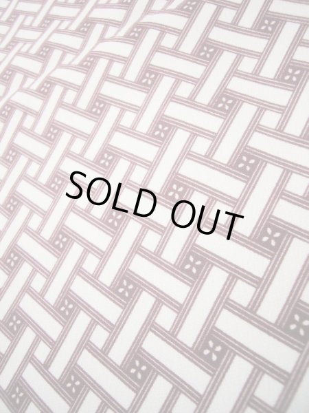 画像5: H1027C 小紋 女性用着物  化繊   オフ ホワイト, 籠目 【中古】 【USED】 【リサイクル】 ★★★☆☆ (5)