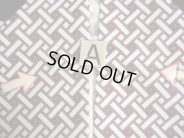 画像7: H1027C 小紋 女性用着物  化繊   オフ ホワイト, 籠目 【中古】 【USED】 【リサイクル】 ★★★☆☆ (7)