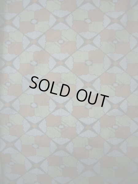 画像3: H1027D 小紋 女性用着物  化繊  スモーキーな 水色, 菱 【中古】 【USED】 【リサイクル】 ★★★★★ (3)