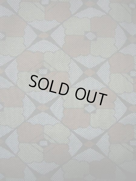 画像5: H1027D 小紋 女性用着物  化繊  スモーキーな 水色, 菱 【中古】 【USED】 【リサイクル】 ★★★★★ (5)