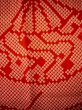 画像6: H1117F じゅばん 女性用着物  シルク（正絹）   赤, 扇 【中古】 【USED】 【リサイクル】 ★★★☆☆ (6)