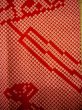 画像8: H1117F じゅばん 女性用着物  シルク（正絹）   赤, 扇 【中古】 【USED】 【リサイクル】 ★★★☆☆ (8)