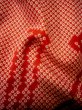 画像11: H1117F じゅばん 女性用着物  シルク（正絹）   赤, 扇 【中古】 【USED】 【リサイクル】 ★★★☆☆ (11)