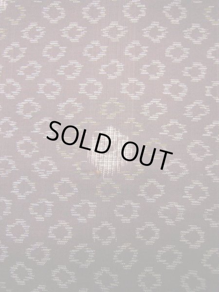 画像8: H1201D 村山大島紬 女性用着物  シルク(正絹)   えんじ, 丸 【中古】 【USED】 【リサイクル】 ★★★☆☆ (8)