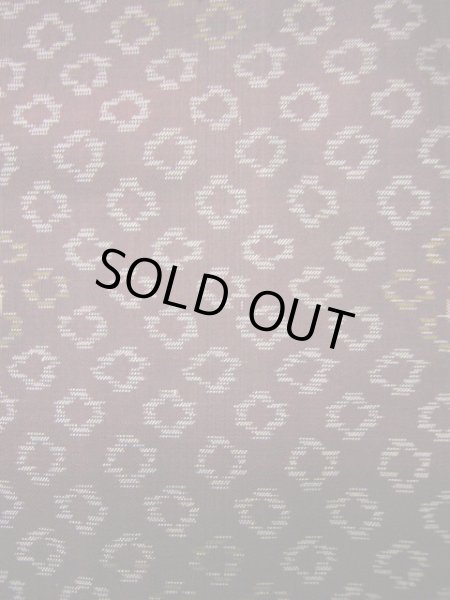 画像9: H1201D 村山大島紬 女性用着物  シルク(正絹)   えんじ, 丸 【中古】 【USED】 【リサイクル】 ★★★☆☆ (9)