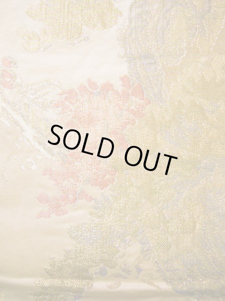 画像4: H1215Q 袋帯  女性用着物 シルク（正絹）  クリーミーな ベージュ 抽象的模様   【中古】 【USED】 【リサイクル】 ★★★☆☆ (4)