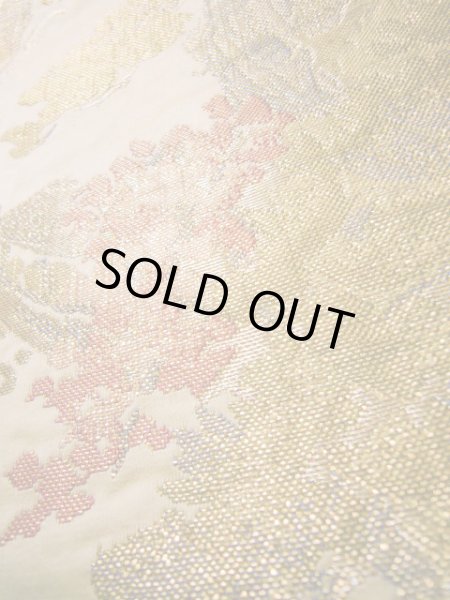 画像8: H1215Q 袋帯  女性用着物 シルク（正絹）  クリーミーな ベージュ 抽象的模様   【中古】 【USED】 【リサイクル】 ★★★☆☆ (8)