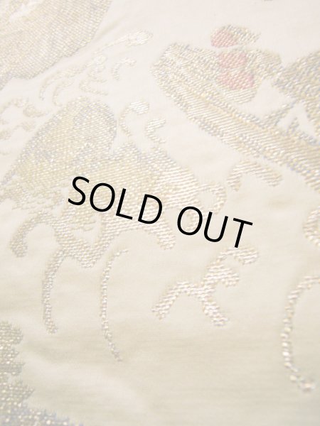 画像9: H1215Q 袋帯  女性用着物 シルク（正絹）  クリーミーな ベージュ 抽象的模様   【中古】 【USED】 【リサイクル】 ★★★☆☆ (9)