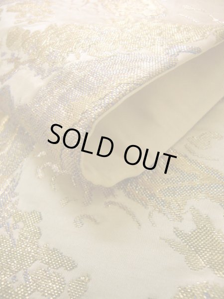 画像12: H1215Q 袋帯  女性用着物 シルク（正絹）  クリーミーな ベージュ 抽象的模様   【中古】 【USED】 【リサイクル】 ★★★☆☆ (12)