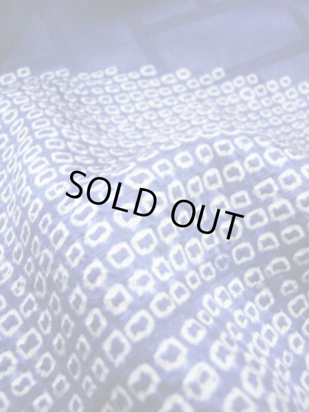 画像10: I0107L 振袖 女性用着物  シルク（正絹）   青, 花 シャイニーな【中古】 【USED】 【リサイクル】 ★★★★☆ (10)