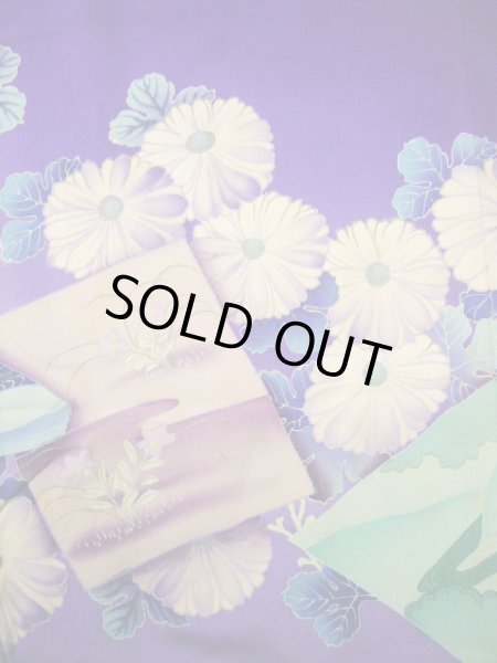 画像13: I0107S 振袖 女性用着物 明治・大正時代 シルク(正絹)  明るい 紫, 冊子 【中古】 【USED】 【リサイクル】 ★★☆☆☆ (13)