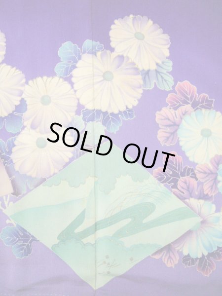 画像14: I0107S 振袖 女性用着物 明治・大正時代 シルク(正絹)  明るい 紫, 冊子 【中古】 【USED】 【リサイクル】 ★★☆☆☆ (14)