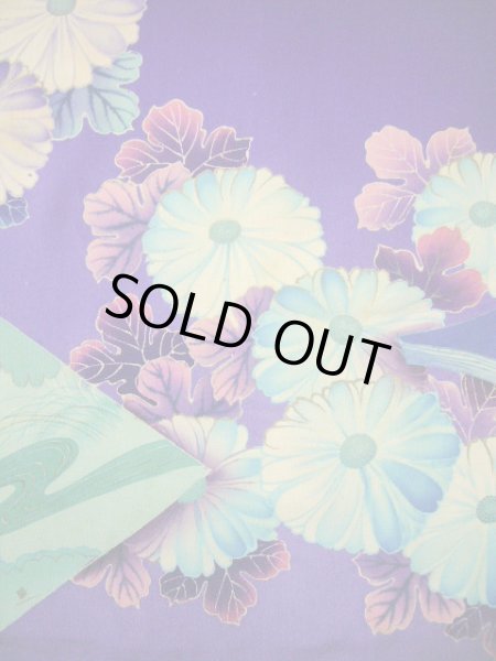 画像15: I0107S 振袖 女性用着物 明治・大正時代 シルク(正絹)  明るい 紫, 冊子 【中古】 【USED】 【リサイクル】 ★★☆☆☆ (15)