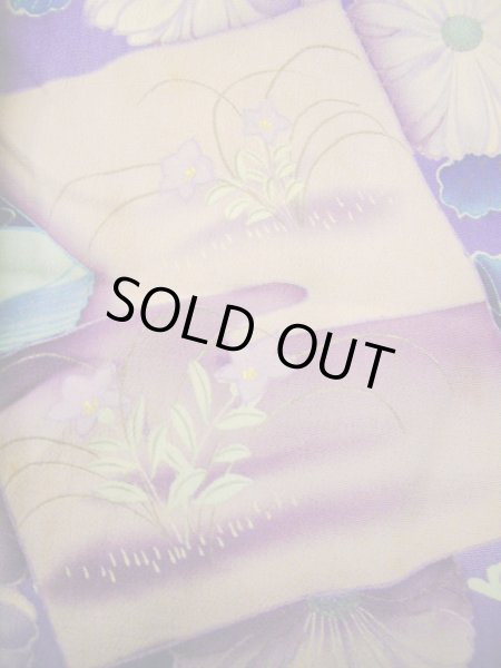 画像24: I0107S 振袖 女性用着物 明治・大正時代 シルク(正絹)  明るい 紫, 冊子 【中古】 【USED】 【リサイクル】 ★★☆☆☆ (24)