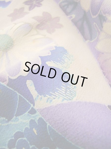 画像25: I0107S 振袖 女性用着物 明治・大正時代 シルク(正絹)  明るい 紫, 冊子 【中古】 【USED】 【リサイクル】 ★★☆☆☆ (25)