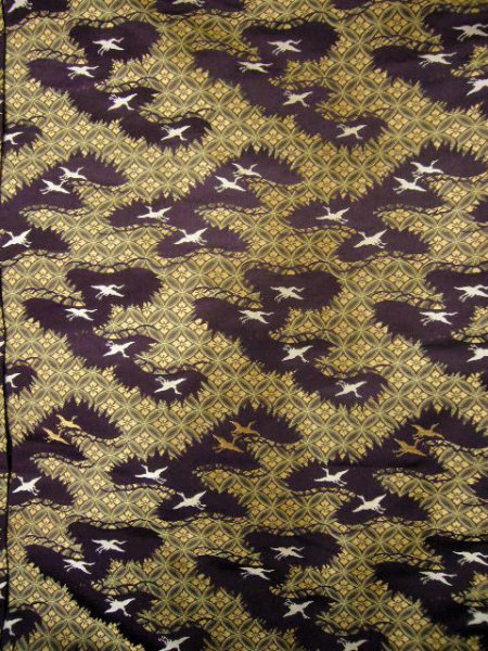 画像4: I0112C 女性用 打掛   シルク（正絹） 深い灰色がかった紫色,  七宝 【中古】【USED】【リサイクル】 ★☆☆☆☆【I0112C】 (4)