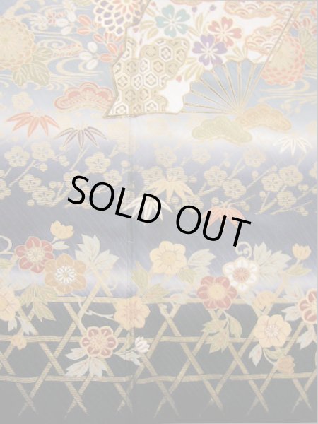 画像7: I0207A 振袖 女性用着物  シルク（正絹）  赤みのある ブラウン（茶色）, 桜 【中古】 【USED】 【リサイクル】 ★★★★☆ (7)