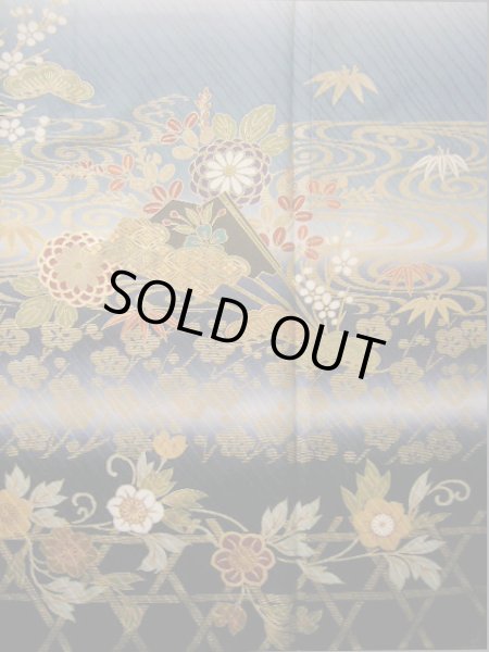 画像11: I0207A 振袖 女性用着物  シルク（正絹）  赤みのある ブラウン（茶色）, 桜 【中古】 【USED】 【リサイクル】 ★★★★☆ (11)