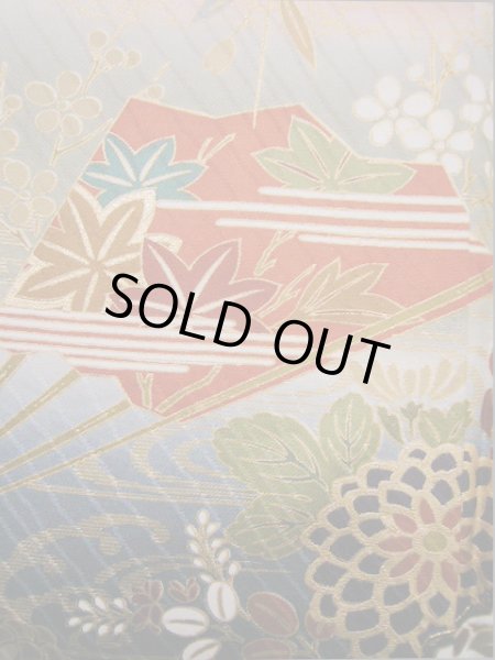 画像14: I0207A 振袖 女性用着物  シルク（正絹）  赤みのある ブラウン（茶色）, 桜 【中古】 【USED】 【リサイクル】 ★★★★☆ (14)