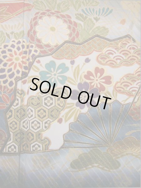 画像15: I0207A 振袖 女性用着物  シルク（正絹）  赤みのある ブラウン（茶色）, 桜 【中古】 【USED】 【リサイクル】 ★★★★☆ (15)