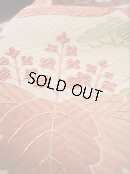 画像36: I0207H 振袖 女性用着物 取方小袖小宝 シルク（正絹）  淡い ピンク, 宝づくし 茶色がかった【中古】 【USED】 【リサイクル】 ★★★★☆ (36)