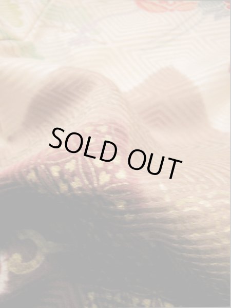 画像40: I0207H 振袖 女性用着物 取方小袖小宝 シルク（正絹）  淡い ピンク, 宝づくし 茶色がかった【中古】 【USED】 【リサイクル】 ★★★★☆ (40)