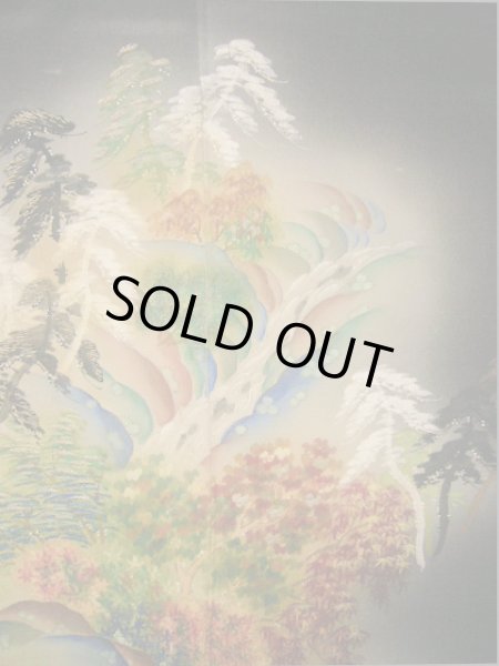 画像5: I0207J 留袖 女性用着物  シルク(正絹)   黒, 滝 【中古】 【USED】 【リサイクル】 ★★☆☆☆ (5)