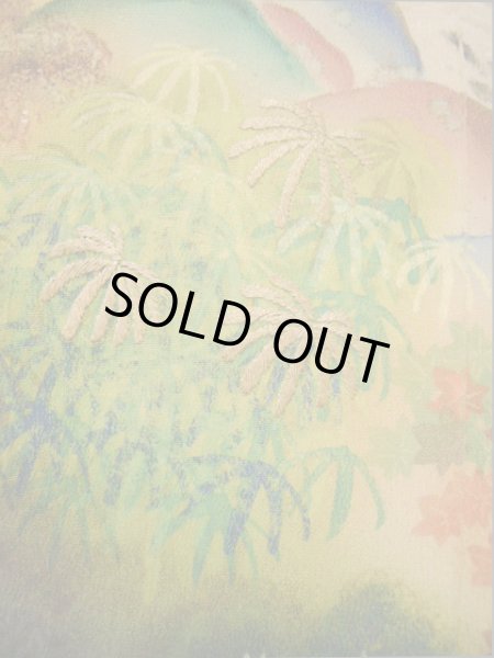 画像15: I0207J 留袖 女性用着物  シルク(正絹)   黒, 滝 【中古】 【USED】 【リサイクル】 ★★☆☆☆ (15)