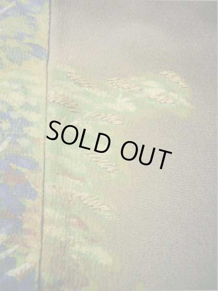 画像20: I0207J 留袖 女性用着物  シルク(正絹)   黒, 滝 【中古】 【USED】 【リサイクル】 ★★☆☆☆ (20)