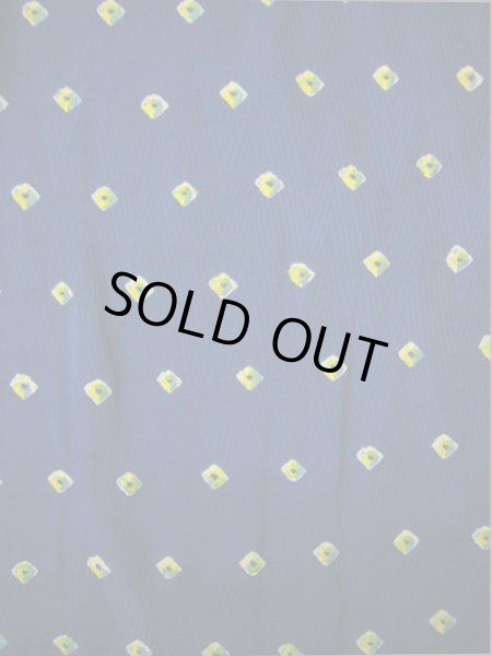 画像4: I0208S 羽織 女性用着物  シルク(正絹)   ネイビー(紺), 菱 【中古】 【USED】 【リサイクル】 ★★★☆☆ (4)