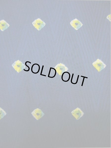 画像5: I0208S 羽織 女性用着物  シルク(正絹)   ネイビー(紺), 菱 【中古】 【USED】 【リサイクル】 ★★★☆☆ (5)