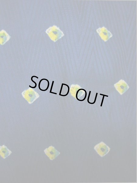 画像6: I0208S 羽織 女性用着物  シルク(正絹)   ネイビー(紺), 菱 【中古】 【USED】 【リサイクル】 ★★★☆☆ (6)