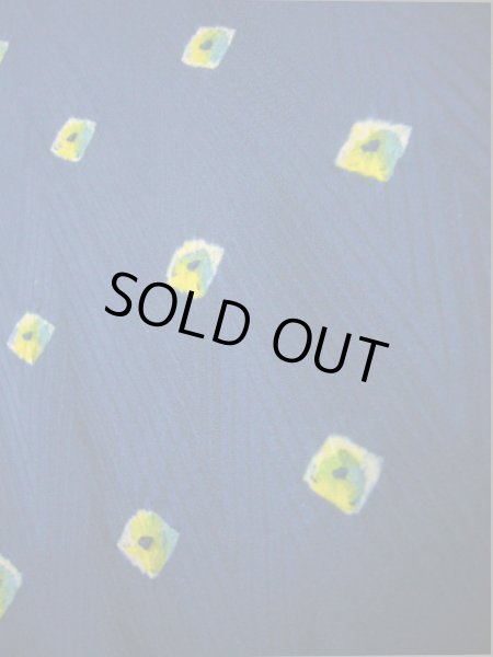 画像7: I0208S 羽織 女性用着物  シルク(正絹)   ネイビー(紺), 菱 【中古】 【USED】 【リサイクル】 ★★★☆☆ (7)