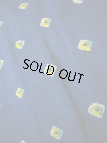 画像8: I0208S 羽織 女性用着物  シルク(正絹)   ネイビー(紺), 菱 【中古】 【USED】 【リサイクル】 ★★★☆☆ (8)